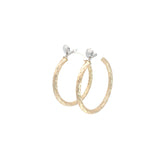 14K TWO TONE TWISTED HOOPS 3 GRAM 1/2 INCH
